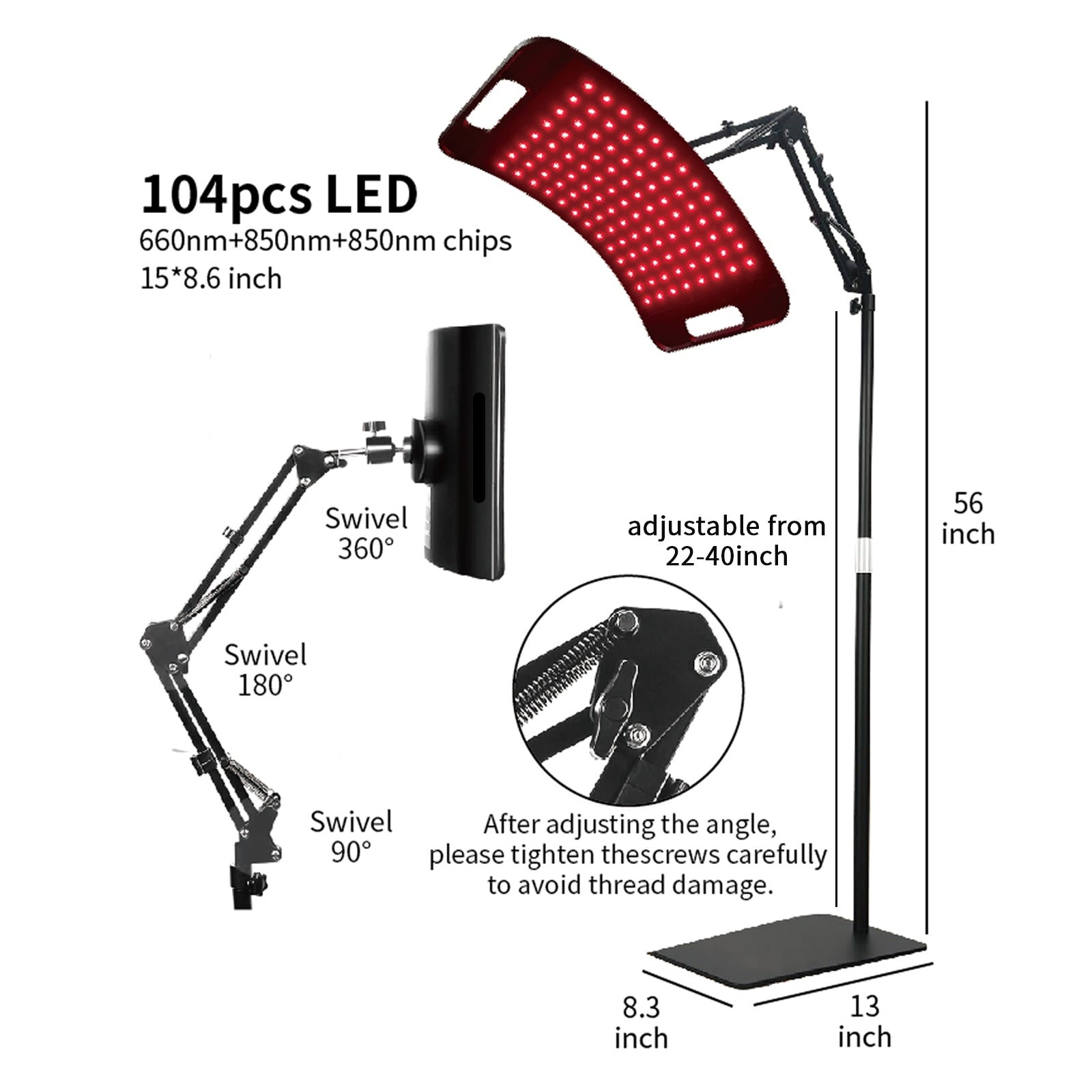 LUMA-24 Red & Near-Infrared Light Therapy Panel | 660nm & 850nm Dual Wavelength LED Device