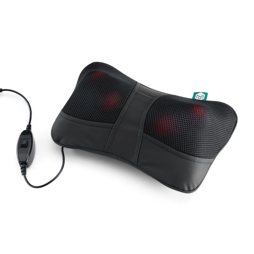Mini Massage Cushion with Heat – Portable Deep Kneading Back & Neck Massager