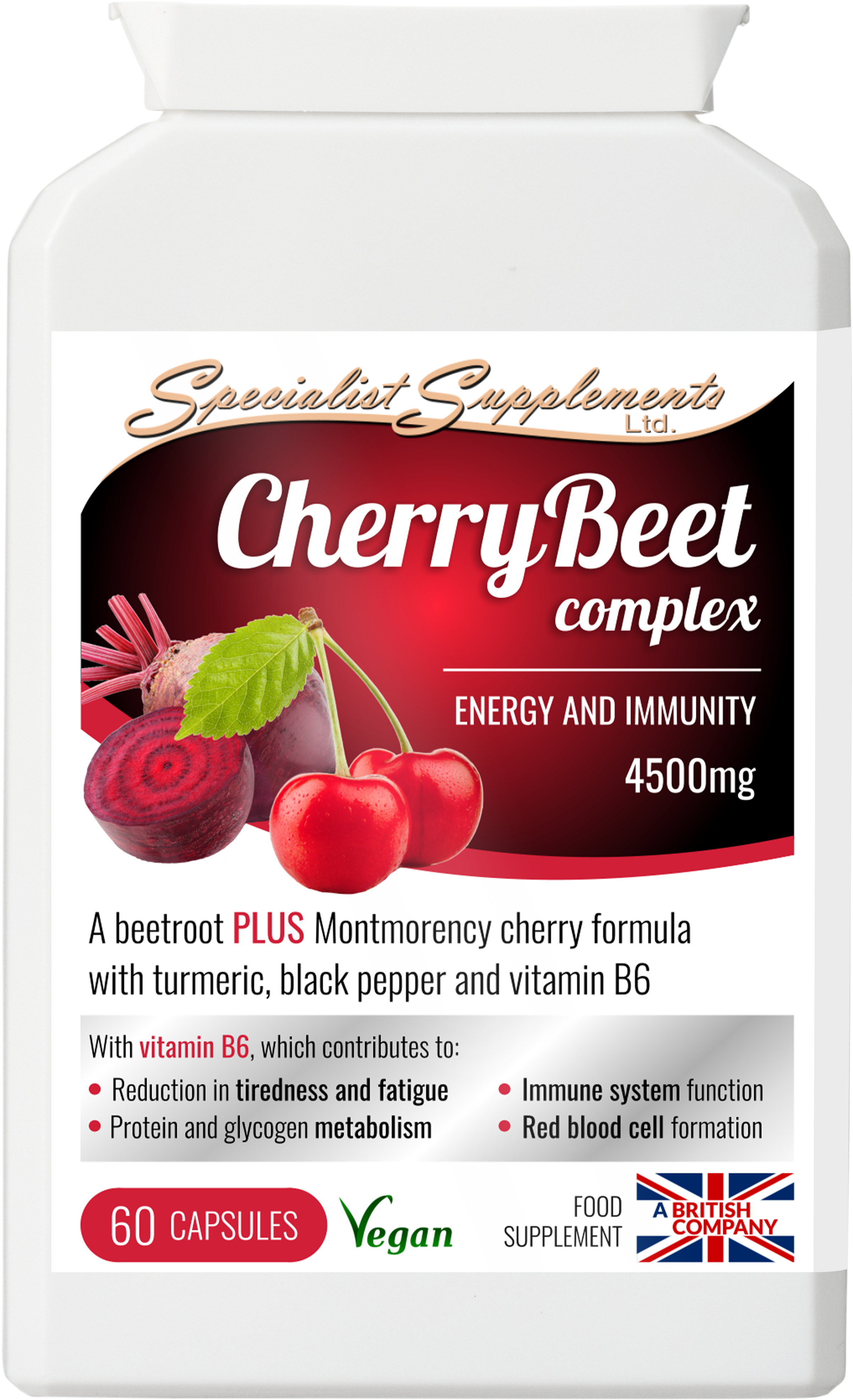 Beetroot and cherry PLUS nutritive allies – energy and immunity support: