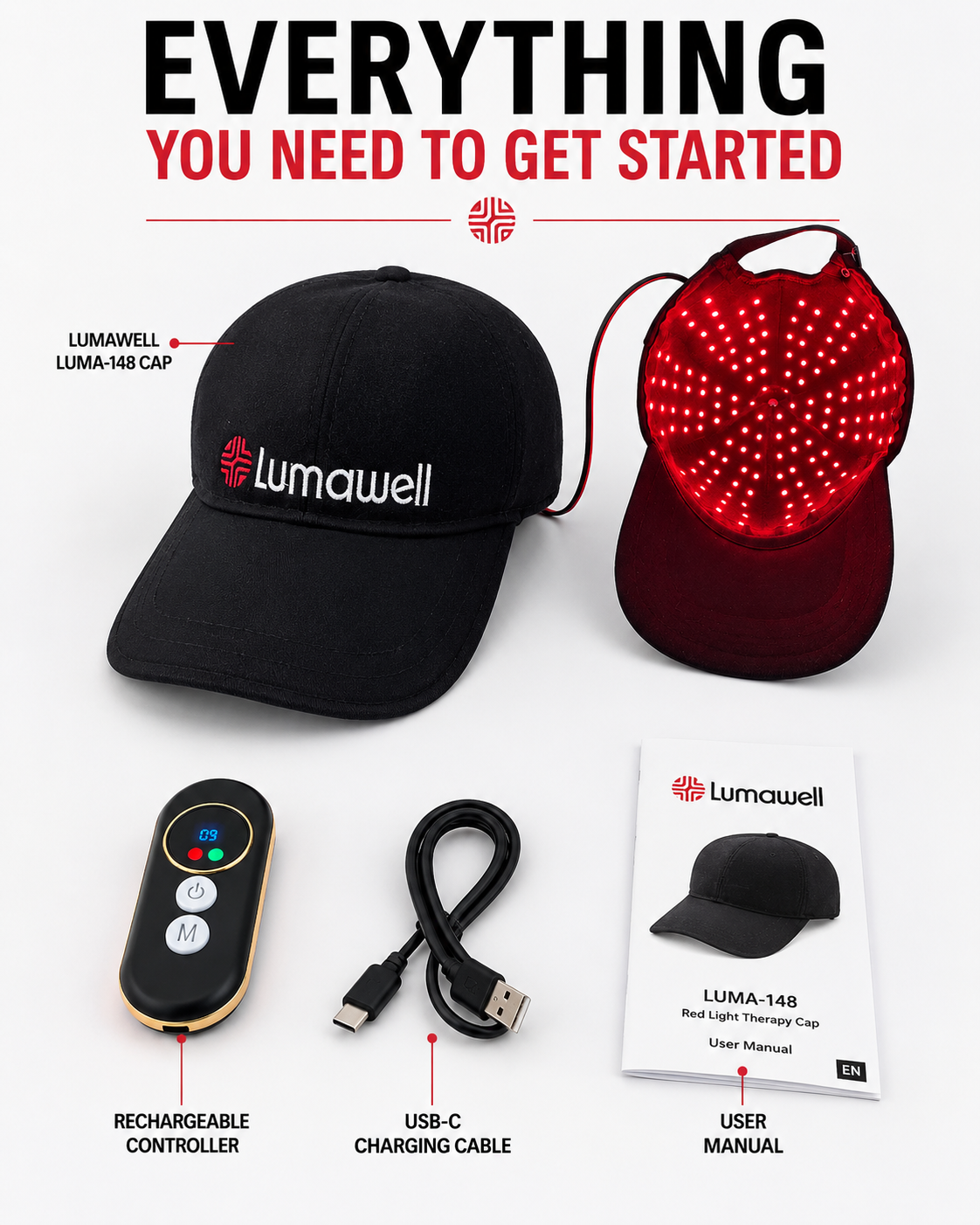 Lumawell LUMA-148 Red Light Therapy Cap