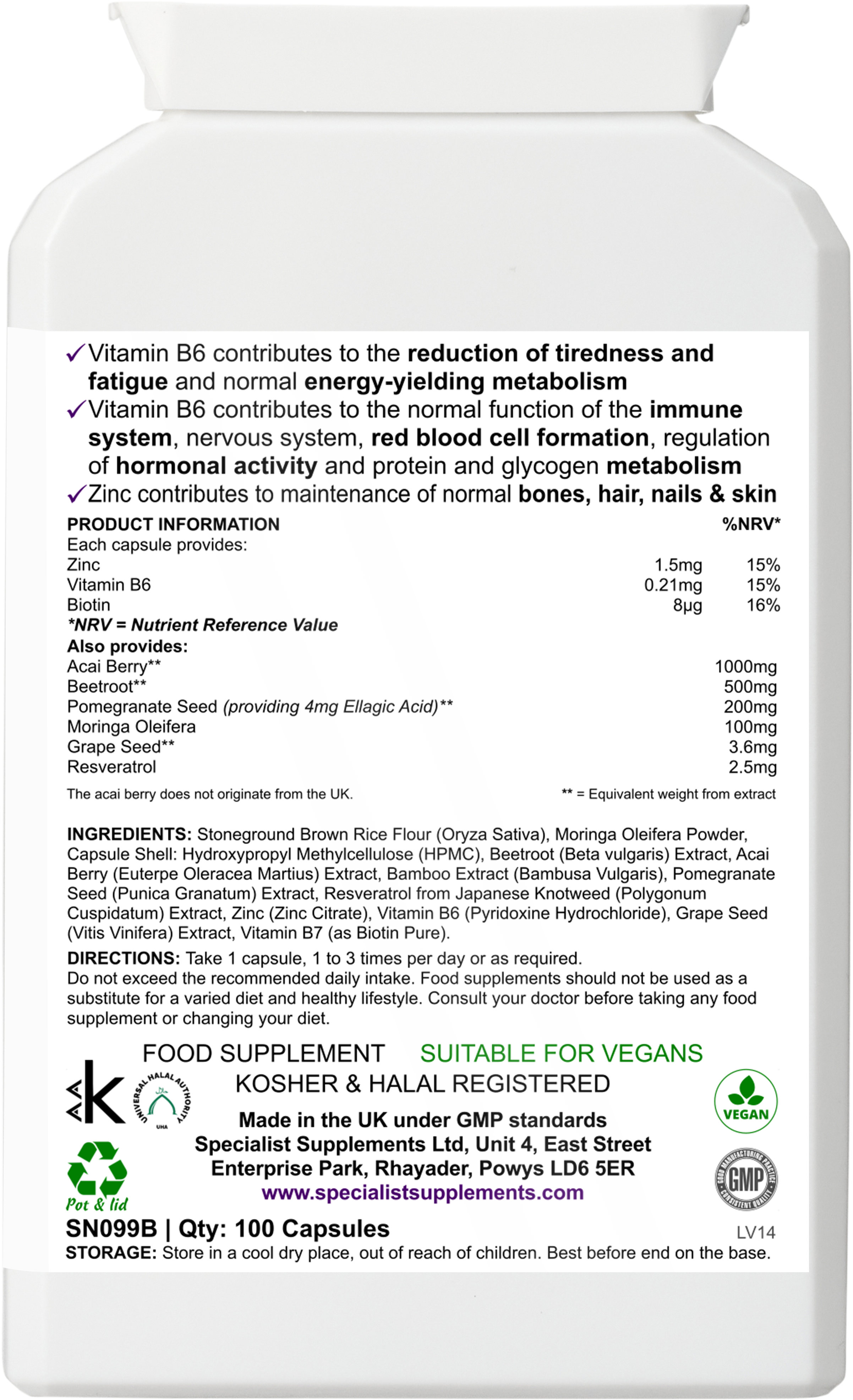 Acai Immuno Defence | Specialist Supplements