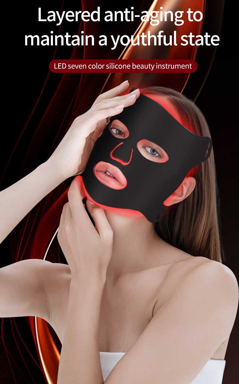 LUMA008 Red Light Therapy Face Mask – LED Anti-Aging Skin Rejuvenation Mask (630nm Red Light, 120 LEDs)