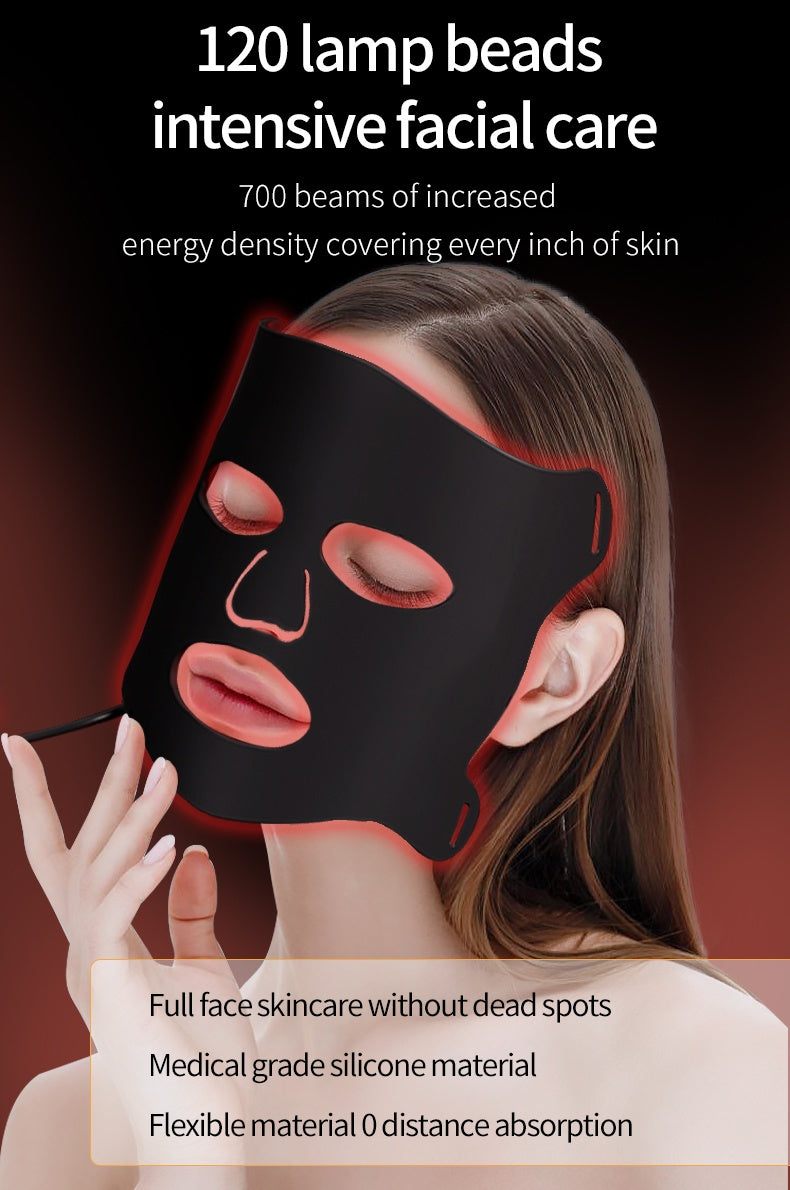 LUMA008 Red Light Therapy Face Mask – LED Anti-Aging Skin Rejuvenation Mask (630nm Red Light, 120 LEDs)
